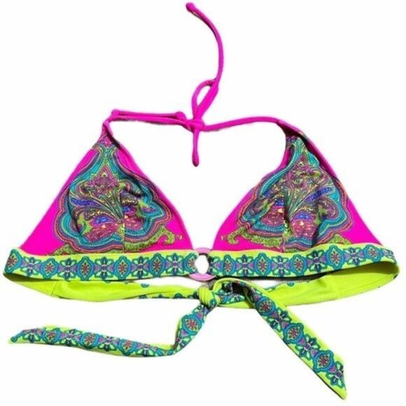 Victoria’s Secret Patterned Tie Swim Bikini Top - Picture 1 of 4